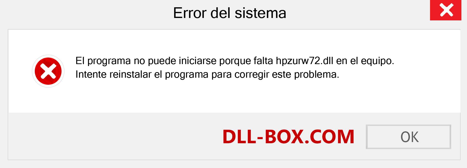 ¿Falta el archivo hpzurw72.dll ?. Descargar para Windows 7, 8, 10 - Corregir hpzurw72 dll Missing Error en Windows, fotos, imágenes